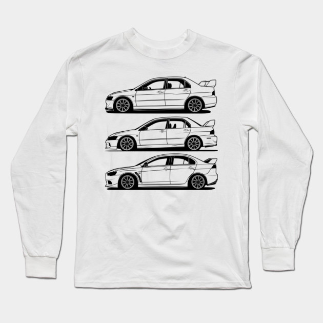 Mitsubishi Lancer Evolution Generations Best Shirt Design